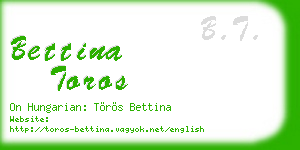 bettina toros business card