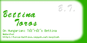 bettina toros business card